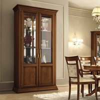 Product photograph of Camel Treviso Cherry Wood Italian 2 Door Display Cabinet from Choice Furniture Superstore