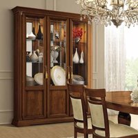 Product photograph of Camel Treviso Cherry Wood Italian 3 Door Display Cabinet from Choice Furniture Superstore