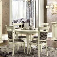 Product photograph of Camel Treviso White Ash Italian Round Extending Dining Set With Chairs from Choice Furniture Superstore