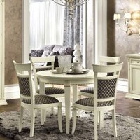 Product photograph of Camel Treviso Day White Ash Italian Round Extending Dining Table And Chairs from Choice Furniture Superstore