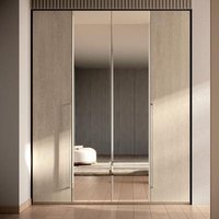 Product photograph of Modum Denali Sand Birch Italian Wardrobe from Choice Furniture Superstore
