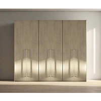 Product photograph of Modum Denali Sand Birch Italian 6 Door Wardrobe from Choice Furniture Superstore