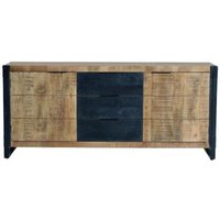 Product photograph of Jeronisht Mango Wood 2 Door 3 Drawer Large Sideboard from Choice Furniture Superstore
