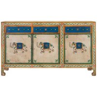 Product photograph of Bruci Mango Wood 3 Door 3 Drawer Medium Sideboard from Choice Furniture Superstore