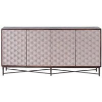 Product photograph of Liuzates Mango Wood And Metal 4 Door Large Sideboard from Choice Furniture Superstore