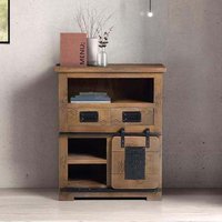 Product photograph of Iron Works Industrial Mango Wood Small Sideboard - 75cm from Choice Furniture Superstore