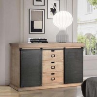 Product photograph of Irondale Industrial Mango Wood Large 2 Door Sideboard - 160cm from Choice Furniture Superstore