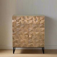 Product photograph of Pinole Mango Wood Small 2 Door Sideboard - 80cm from Choice Furniture Superstore