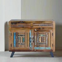 Product photograph of Zangird Recycled Wood Small 2 Door Sideboard - 105cm from Choice Furniture Superstore