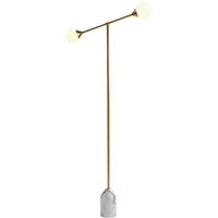 Product photograph of Crisal Decoracion Gold Metal Floor Lamp from Choice Furniture Superstore
