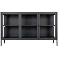 Product photograph of Nondalton Black Metal 3 Door Sideboard from Choice Furniture Superstore