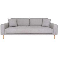 Product photograph of Datto Light Grey Fabric 3 Seater Sofa from Choice Furniture Superstore