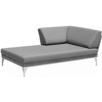 Product photograph of Skyline Brafta Matt White Outdoor Right Hand Chaise from Choice Furniture Superstore