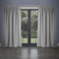 Product photograph of Voyage Maison Cube Silver Velvet Pencil Pleat Curtains from Choice Furniture Superstore