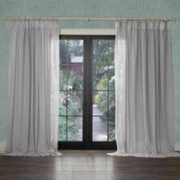 Product photograph of Voyage Maison Draper Sheer Smoke Pencil Pleat Curtains from Choice Furniture Superstore