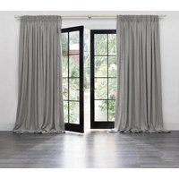 Product photograph of Voyage Maison Hawley Bamboo Linen Blend Pencil Pleat Curtains from Choice Furniture Superstore