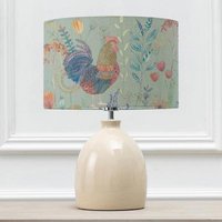 Product photograph of Voyage Maison Bilbury Flock Eva Leura Cream And Robins Egg Complete Table Lamp from Choice Furniture Superstore