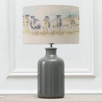 Product photograph of Voyage Maison Come By Eva Elspeth Grey And Linen Complete Table Lamp from Choice Furniture Superstore