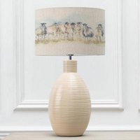 Product photograph of Voyage Maison Come By Eva Epona Cream And Linen Complete Table Lamp from Choice Furniture Superstore