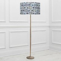 Product photograph of Voyage Maison Cove Eva Solensis Grey And Cobalt Complete Floor Lamp from Choice Furniture Superstore