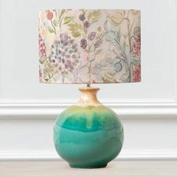 Product photograph of Voyage Maison Hedgerow Eva Neso Aqua And Linen Complete Table Lamp from Choice Furniture Superstore