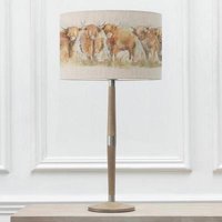 Product photograph of Voyage Maison Highland Cattle Eva Solensis Grey And Linen Complete Table Lamp from Choice Furniture Superstore