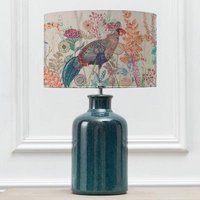 Product photograph of Voyage Maison Lady Amherst Eva Elspeth Aqua And Linen Complete Table Lamp from Choice Furniture Superstore