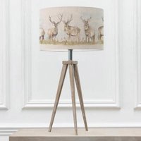 Product photograph of Voyage Maison Moorland Stag Eva Aratus Grey And Linen Complete Table Lamp from Choice Furniture Superstore