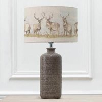 Product photograph of Voyage Maison Moorland Stag Eva Inopia Grey And Linen Complete Table Lamp from Choice Furniture Superstore