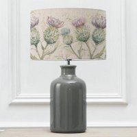 Product photograph of Voyage Maison Thistle Glen Eva Elspeth Grey And Linen Complete Table Lamp from Choice Furniture Superstore