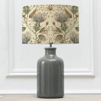 Product photograph of Voyage Maison Varys Eva Elspeth Grey And Auburn Linen Complete Table Lamp from Choice Furniture Superstore