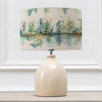 Product photograph of Voyage Maison Wilderness Eva Leura Cream And Topaz Complete Table Lamp from Choice Furniture Superstore