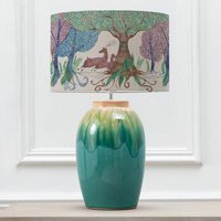 Product photograph of Voyage Maison Willow Woods Eva Eucalypt Aqua And Linen Complete Table Lamp from Choice Furniture Superstore