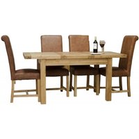 Product photograph of Homestyle Gb Deluxe Oak 4 Seater Butterfly Extending Dining Table from Choice Furniture Superstore