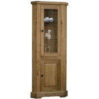 Product photograph of Homestyle Gb Deluxe Oak Corner Display Unit from Choice Furniture Superstore