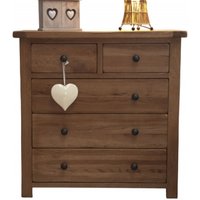 Product photograph of Homestyle Gb Rustic Oak 3 2 Drawer Chest from Choice Furniture Superstore