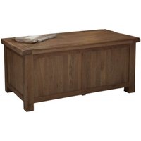 Product photograph of Homestyle Gb Rustic Oak Blanket Box from Choice Furniture Superstore