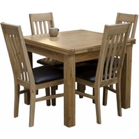 Product photograph of Homestyle Gb Elegance Oak Square 4 Seater Extending Dining Table from Choice Furniture Superstore