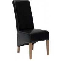 Product photograph of 2 X Reddick Black Bonded Leather Dining Chair from Choice Furniture Superstore