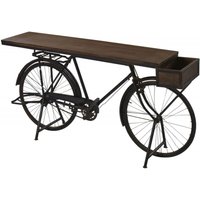 Product photograph of Malpe Retro Brown Bicycle Console Table from Choice Furniture Superstore