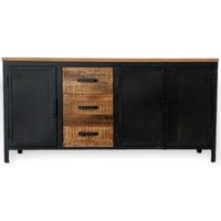 Product photograph of Jawhar Industrial Mango Wood 160cm Large Sideboard from Choice Furniture Superstore