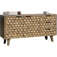 Product photograph of Siana Carved Mango Wood Medium Sideboard - 2 Doors from Choice Furniture Superstore