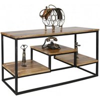 Product photograph of Hampi Mango Wood Multi Shelves Console Table from Choice Furniture Superstore