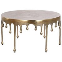 Product photograph of Gold Metal Round Coffee Table from Choice Furniture Superstore