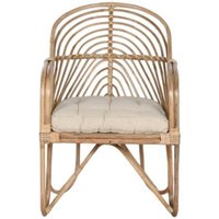 Product photograph of Balinese Bamboo And Beige Cushion Outdoor Dining Chair from Choice Furniture Superstore