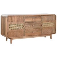 Product photograph of Natural Wood Curved 160cm Large 2 Door Sideboard from Choice Furniture Superstore
