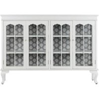 Product photograph of White Wooden Medium 4 Door Sideboard from Choice Furniture Superstore
