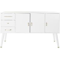 Product photograph of Denmark White 120cm Wide 3 Door Sideboard from Choice Furniture Superstore