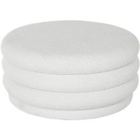 Product photograph of Modern White Fabric Round Coffee Table from Choice Furniture Superstore