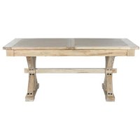 Product photograph of White Washed Recycled Elm Wood 6-8 Seater Extending Refectory Dining Table from Choice Furniture Superstore